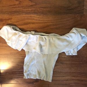 Off the shoulder knit crop top